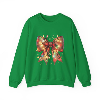 Christmas Lights Bow Sweatshirt