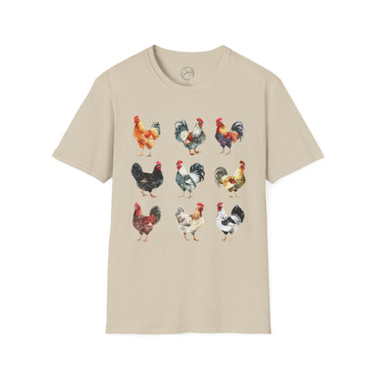 Watercolor Chicken Tee