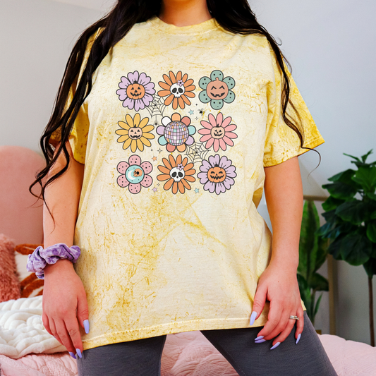 Retro Groovy Halloween Tye Dye Tee