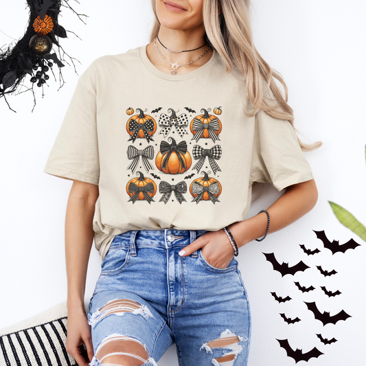 Halloween Pumpkin Bows Tee