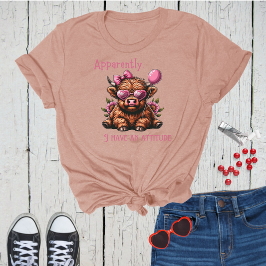 Highland Cow with Attitude Tee