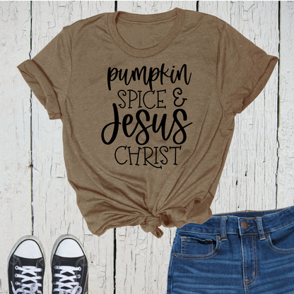 Pumpkin Spice & Jesus Christ Tee