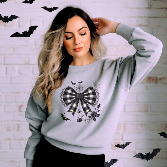 Lace Halloween Bow Sweatshirt