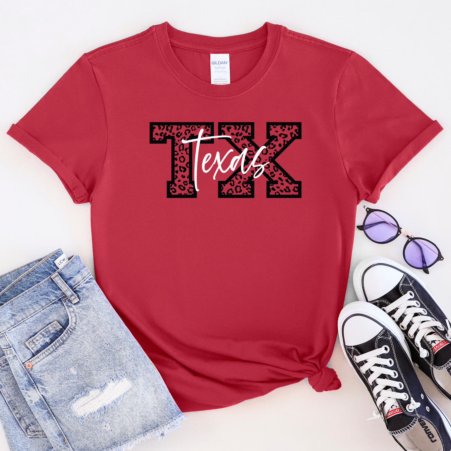 Leopard Texas TX Tee