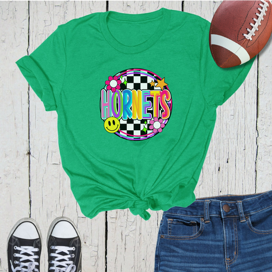 Vibrant Retro Hornets Spirit Tee