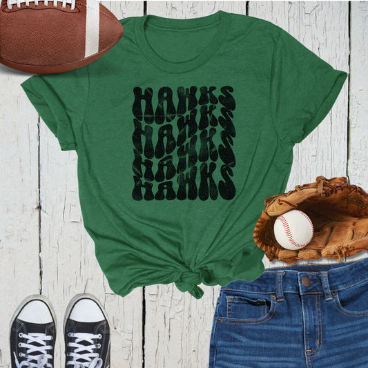 Hawks Mascot School Spirit Wear Tee