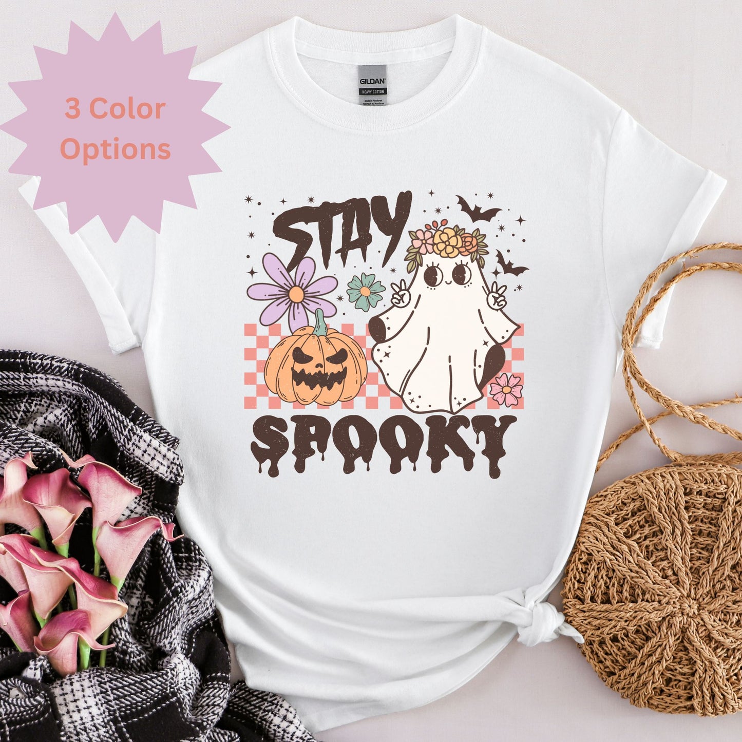 Stay Spooky Retro Ghost Tee